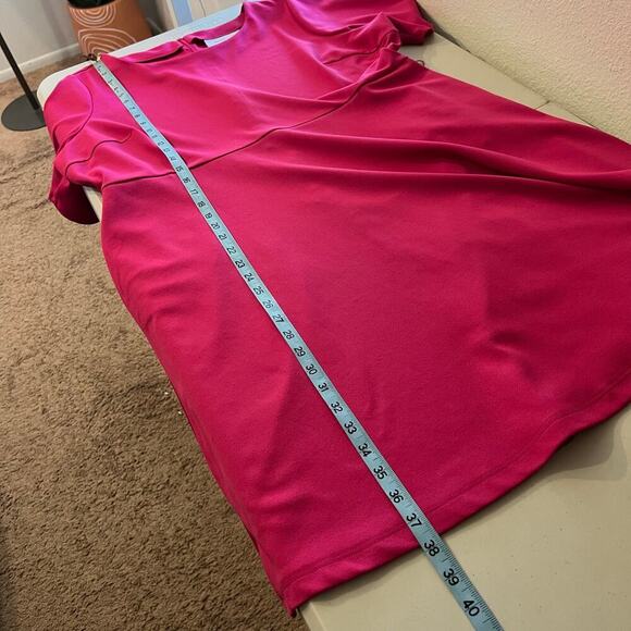 Beauticurve X Lane Bryant Pink Short Sleeve Fit & Flare Spring Dress Size 16 - Picture 12 of 15